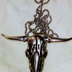Horned steer metal money clip