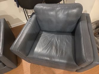 Leather couch and chair