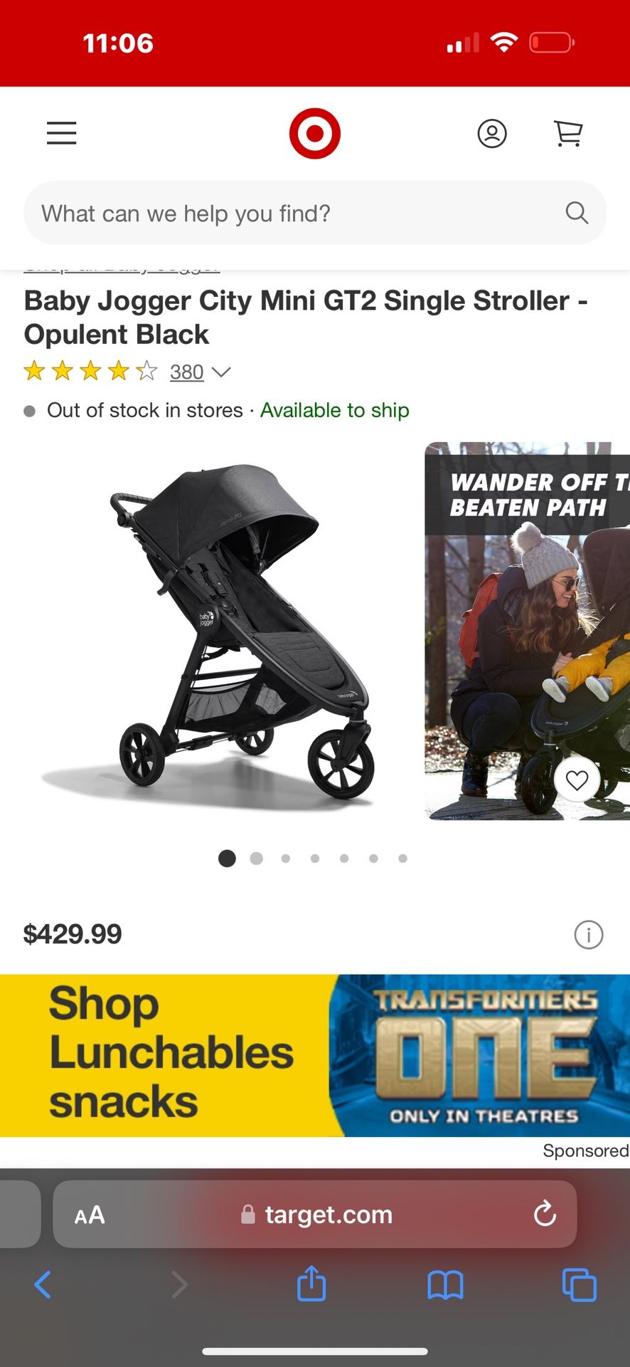 Baby Jogger Stroller For Baby And Infant