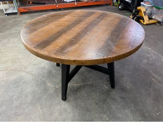 48” round wood table
