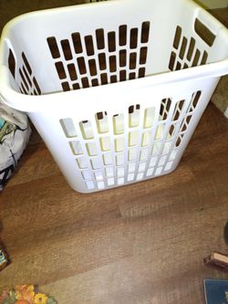 Plastic easy carry laundry hamper