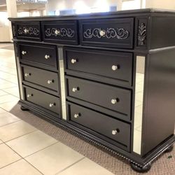 Opulent Black Dresser