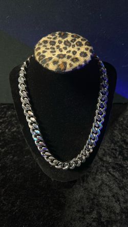 Silver Cuban Link Chain Necklace
