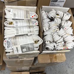 Extension Cord 3 Outlet White 9 ft New