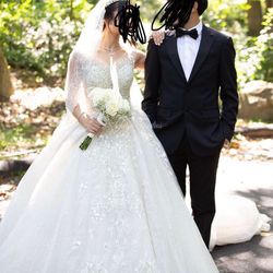 wedding dress with veil 