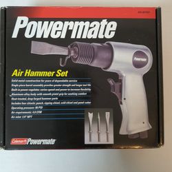 Powermate Air Hammer Set Coleman Pistol Grip 90 PSI, New ( open box) .. Condition is "New". Same Day Shipping. Don't forget to check out my other ite