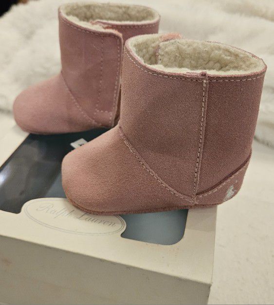 Ralph Lauren Baby Girl Boots Size 1C