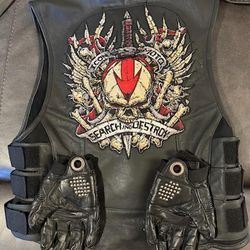 Icon Motorcycle Vest Search & Destroy Limited Edition Size L/XL