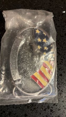 American Flag Enamel Belt Buckle