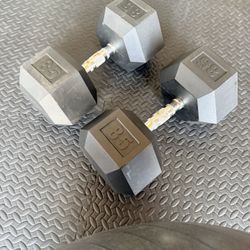 Two X 85 lbs dumbells