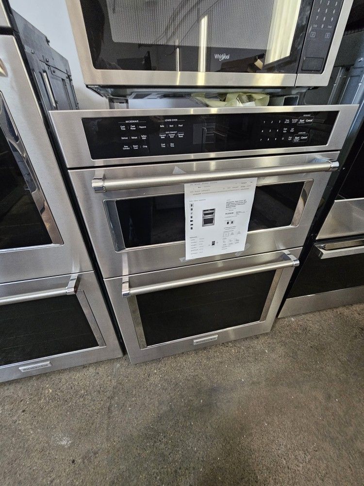 30" KITCHENAID MICROWAVE OVEN COMBO STAINLESS STEEL
