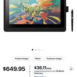 Wacom Cintiq 16 Drawing Tablet + Adjustable Stand – Excellent Condition