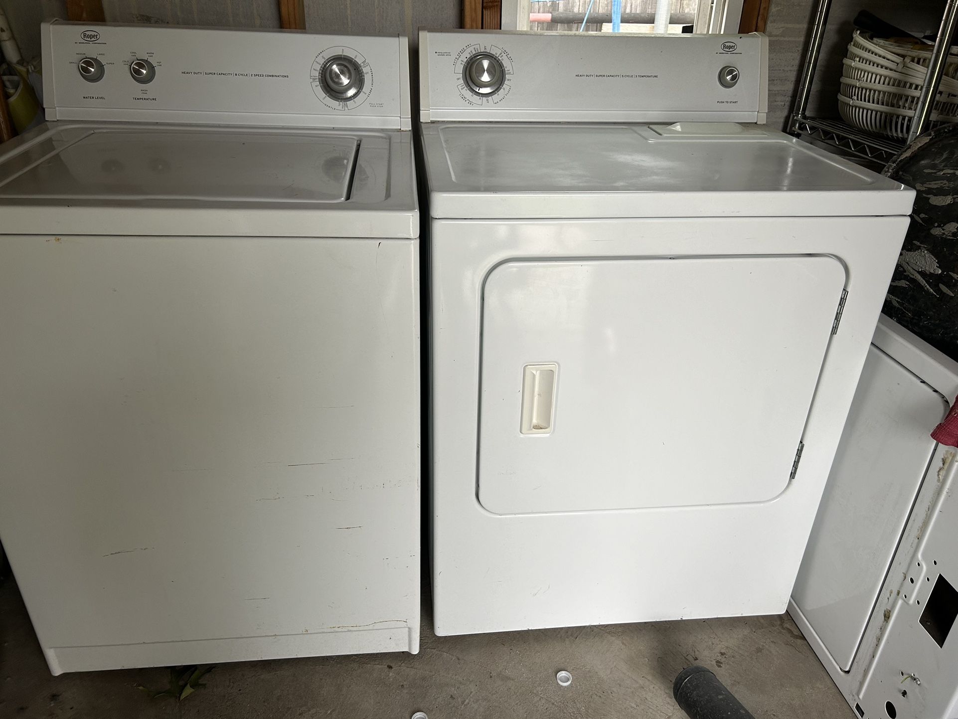 ROPER WASHER AND DRYER BOTH WORKING GREAT 