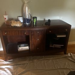 2 End Tables And Entertainment Console Or tv Stand