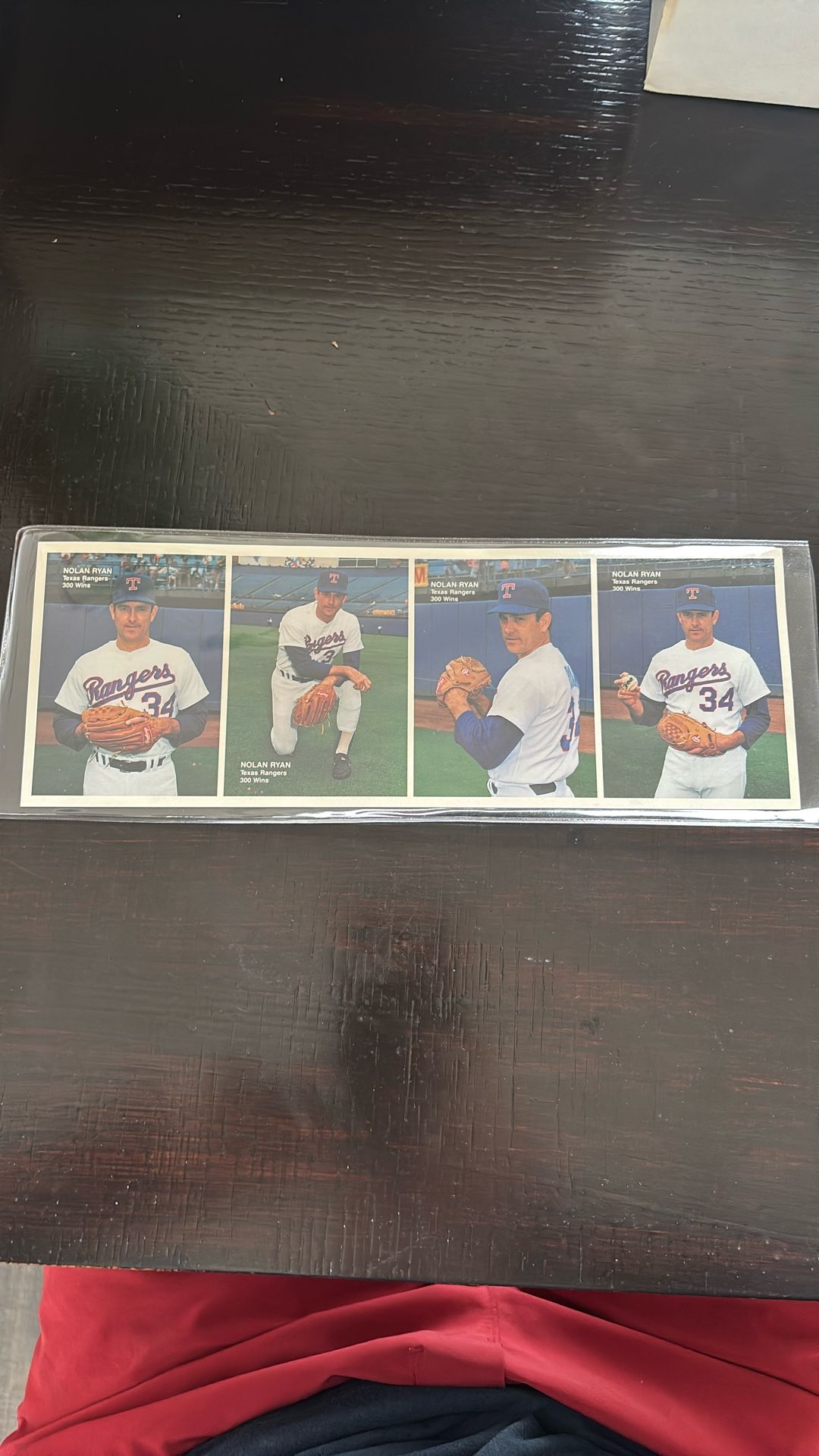 Nolan Ryan Texas Rangers 300 Win Club photo strip / multi-image card display