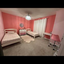 Bunk Beds With Dresser Mirror Bookshelf And Study Desk