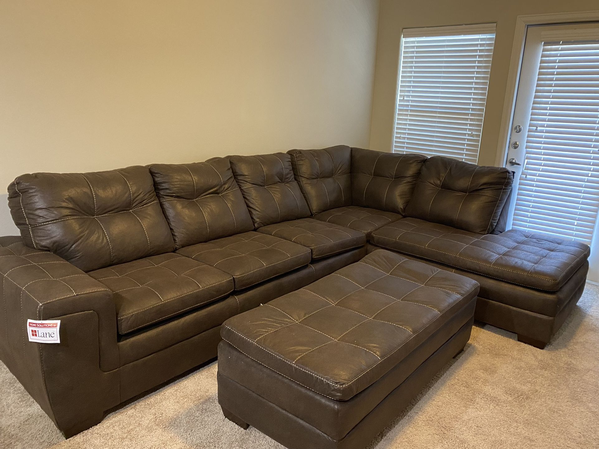 Lane Furniture Sectional & Ottoman