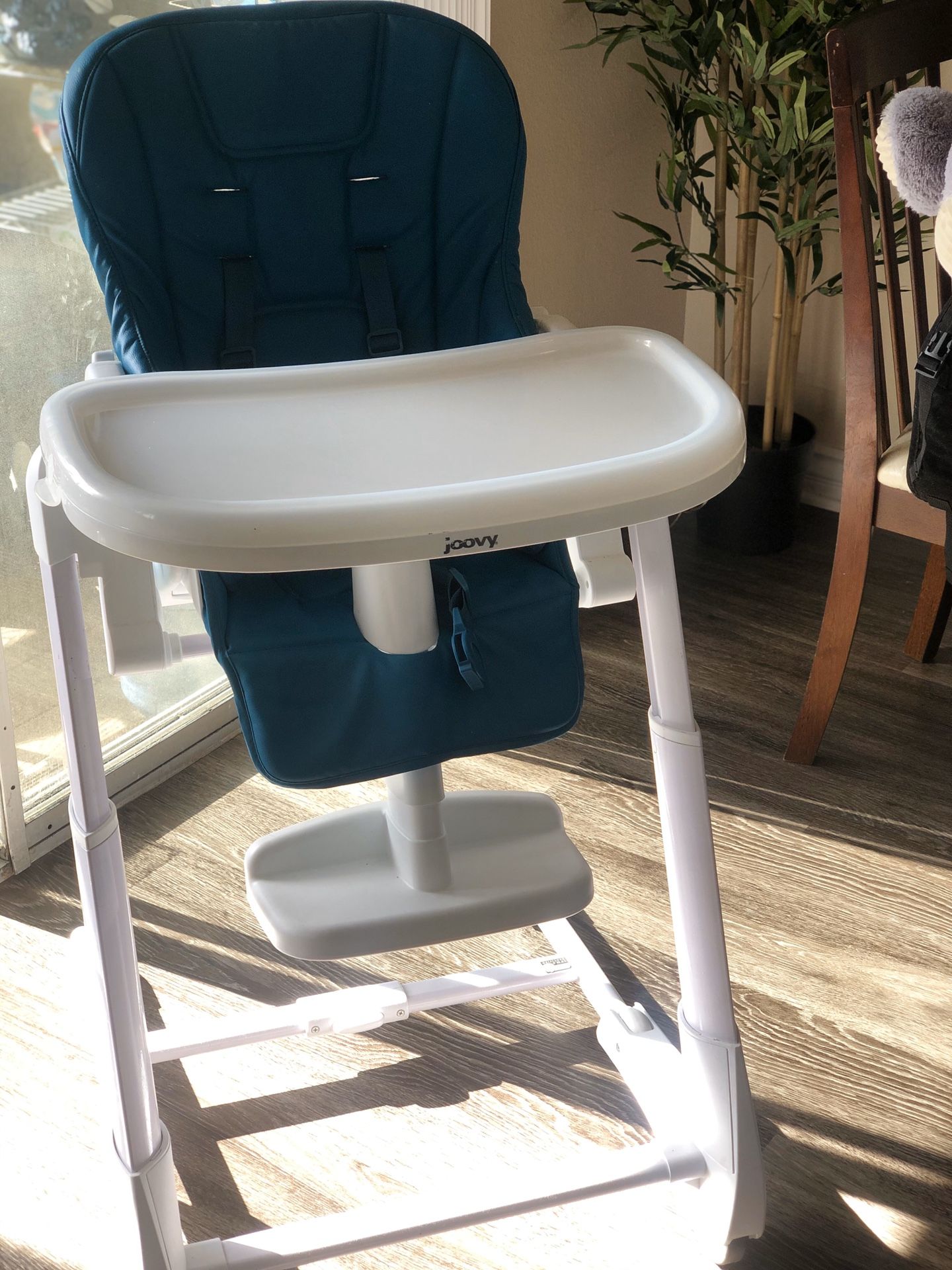 Joovy Foodoo Baby Height Adjustable High Chair, Turquoise