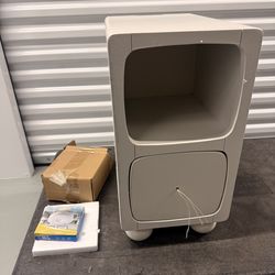 Solid Wood Small Bedside Table with Drawer,Modern Bedside Table, Slim nightstand for Kids Skinny Nightstand...