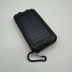 Solar Power Bank 20000mAh Portable USB Charger Dual LED Flashlight Compass