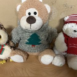 Christmas themed stuffies bundle of 3 