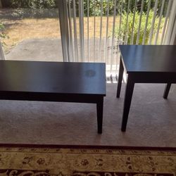 Black Coffee Table And End Table 