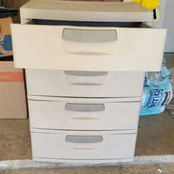 STILL AVAILABLE! Plastic Storage With Four Deep Drawers Very Lightweight Plastic Cabinet And Holds A Lot Of Things