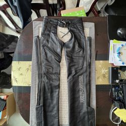 Harley Davidson Ladies Genuine Leather Chaps XS