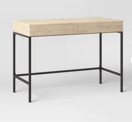 Brand new, assembled Threshold Loring Wood Writing Desk in Oak.