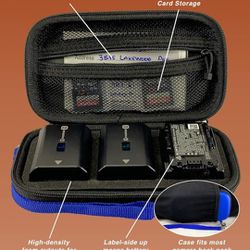 NEW! Batteries & Cards Case Compatible w/ Sony NP-FZ100 Batteries (Blue)