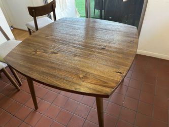 Solid Wood Mid-Century Modern Dining Table