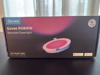 New Govee 6” Smart RGBWW Recessed Downlights – 6 Pack