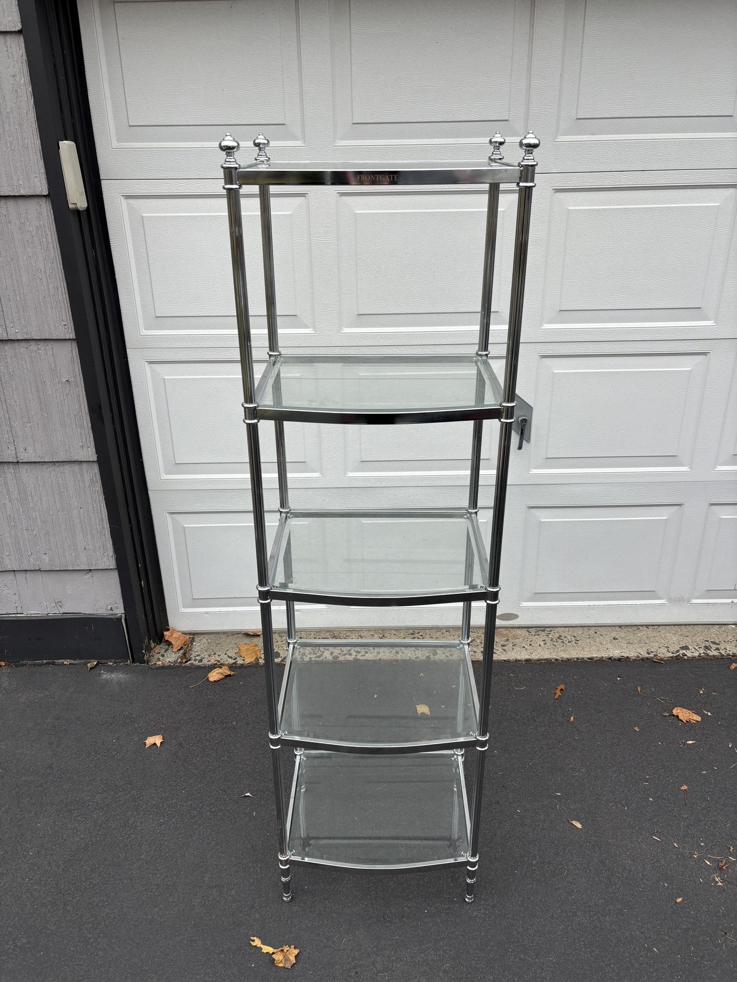 Frontgate 5 Tier Resort Collection Etagers Bath Storage Shelves Chrome Finish 17"W x 13-1/4"D x 60-1/2"H