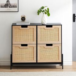 4 Drawets Shoe Storage Rattan