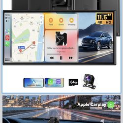 Brand new 11.5" Extra Large Wireless CarPlay Screen Android And apple, 4K Portable Car Play Screen