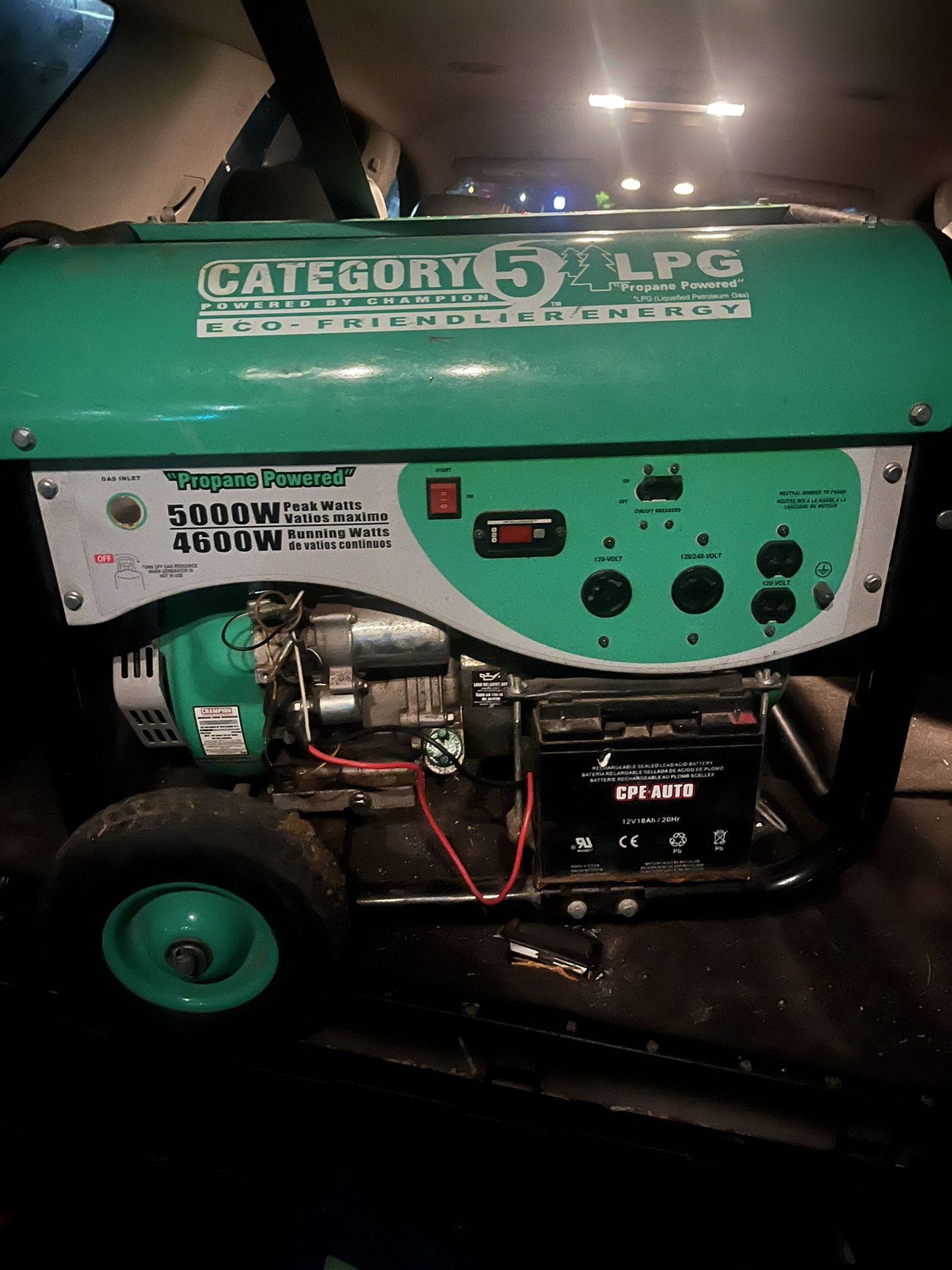 Category 5 LPG Propane Generator