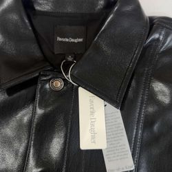 favorite Dauther  , beacon faux leather Jacket  black ( XL )