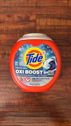 Tide + OXI Boost POWER PODS Laundry Detergent; Set-In Stain Removal + OXI Power: 25 XL Pods