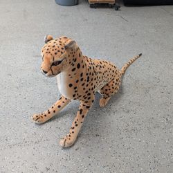 Cheetah And Huge Teddy Bear 