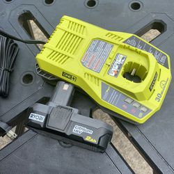 Ryobi 2.0 Battery And Fast Charger 
