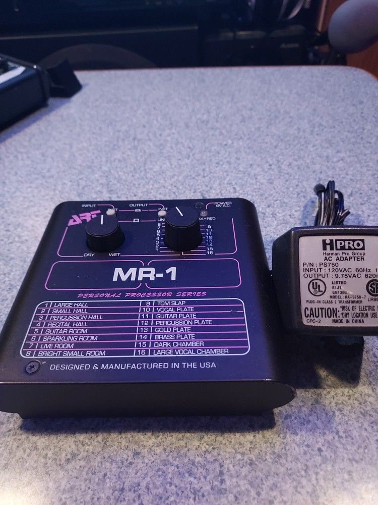 ART MR-1 Guitar, Bass, Other Instrument Reverb Processor 16 Presets