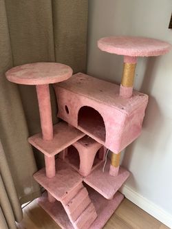 Pink cat tree