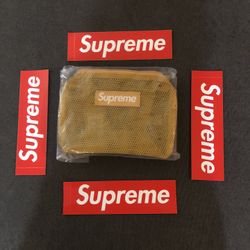 Supreme SS20 Gold Utility Mesh Pouch,DS!
