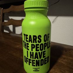 Assholes live forever Green Water Bottle with funny quote