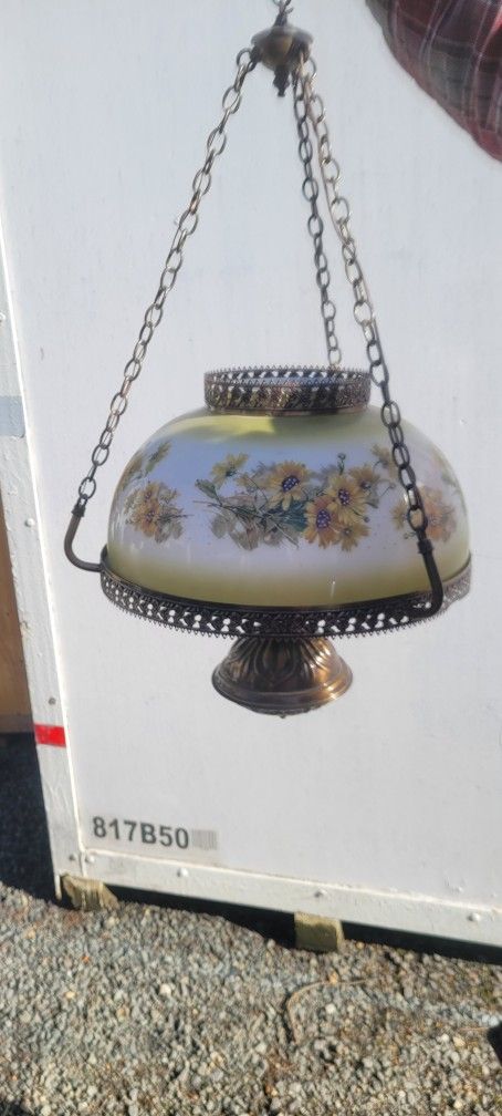 Vintage Glass Hanging Lamp