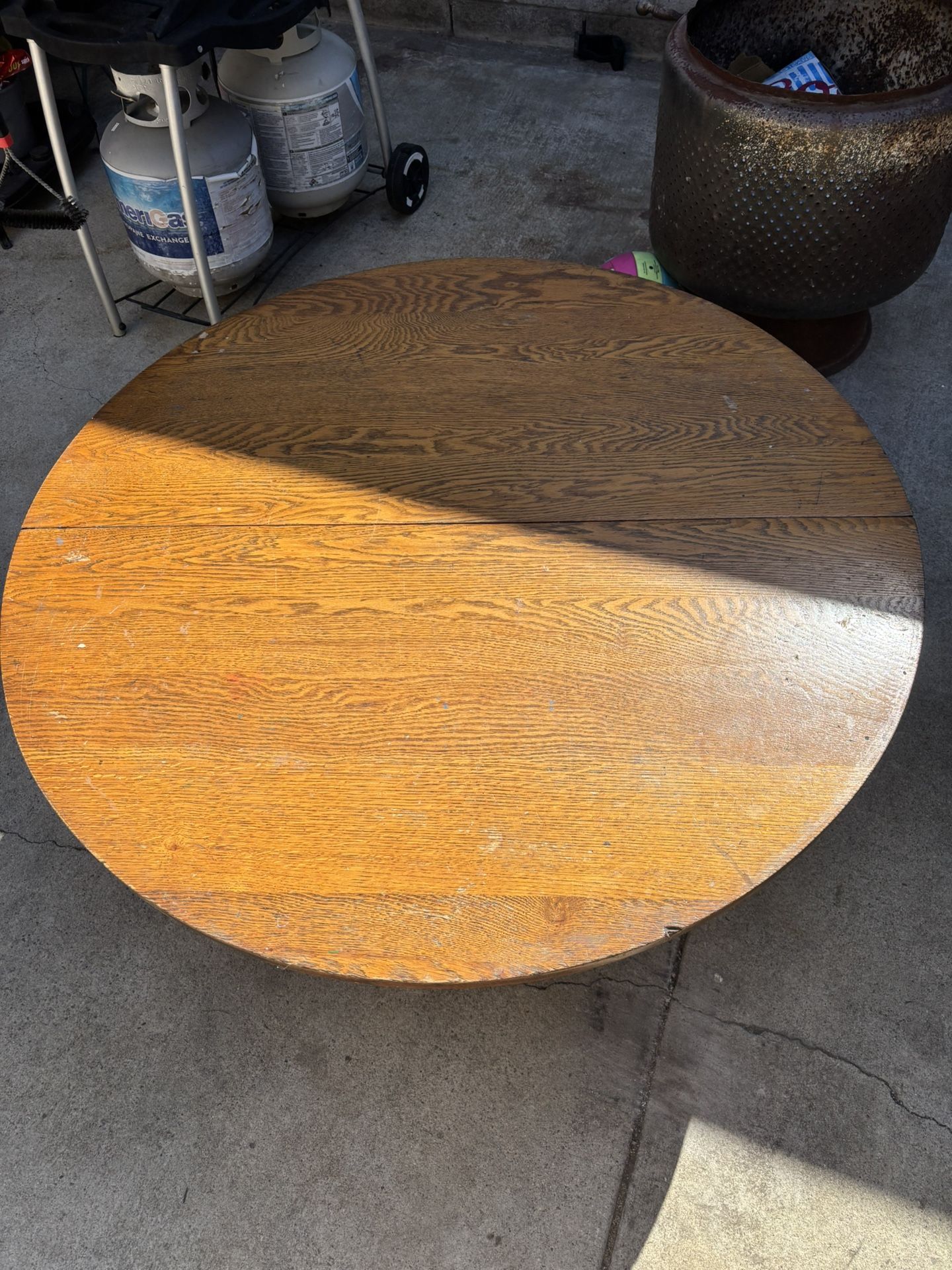 Antique Round Oak Table
