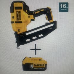 DeWalt 20 V Max Xr 16 Gauge Cordless Angled Nailer With Battery