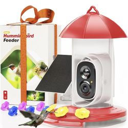 Brand New Hummingbird Feeder with Camera for Outdoors Solar Panel