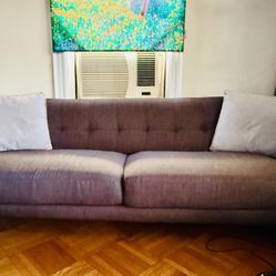 Crosby St. Hadley Tufted Back Sofa, Charcoal Grey