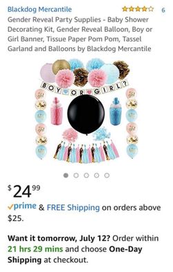 Brand new gender reveal party supplies
